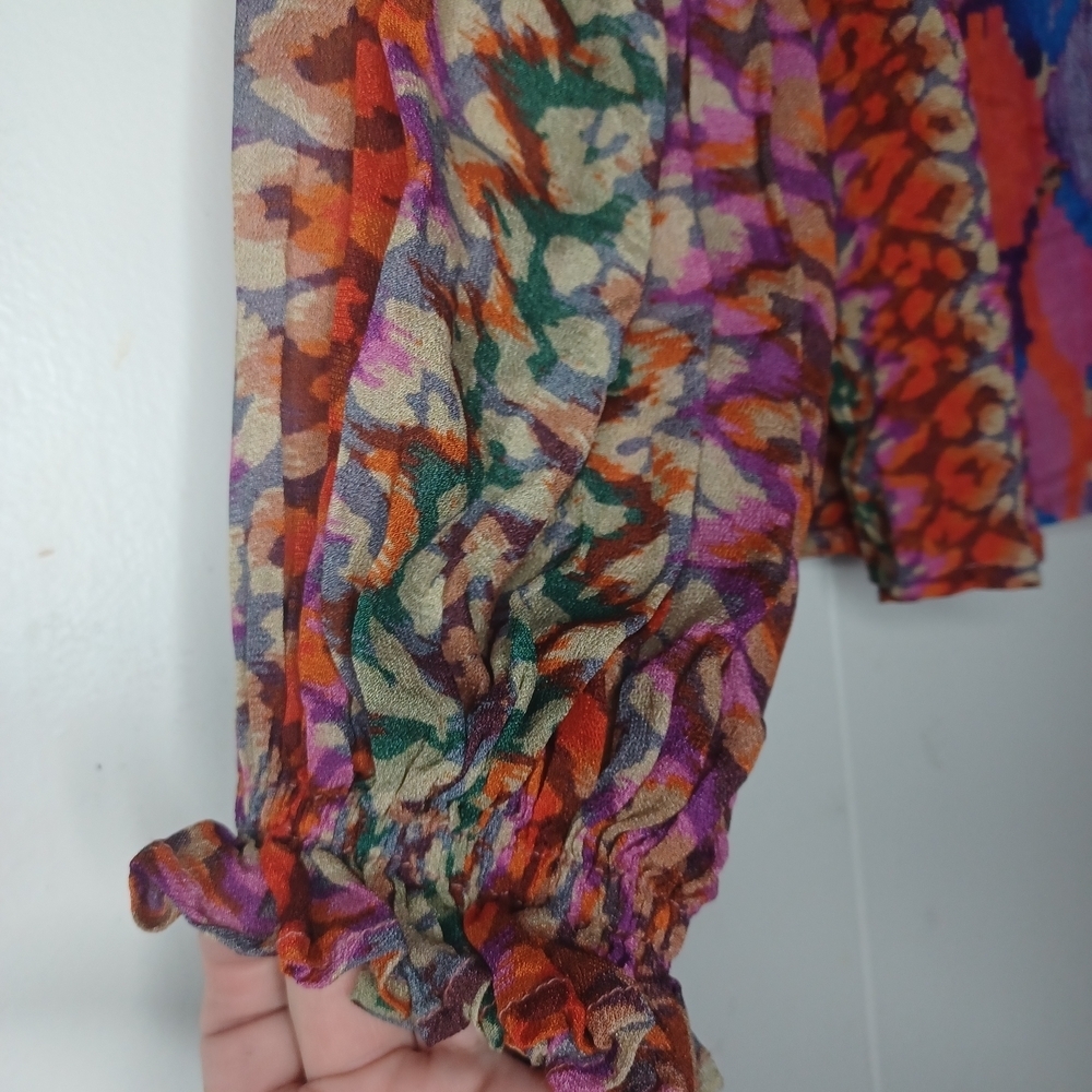 Anthropologie Multicolor Patterned Blouse - Picture 3 of 11